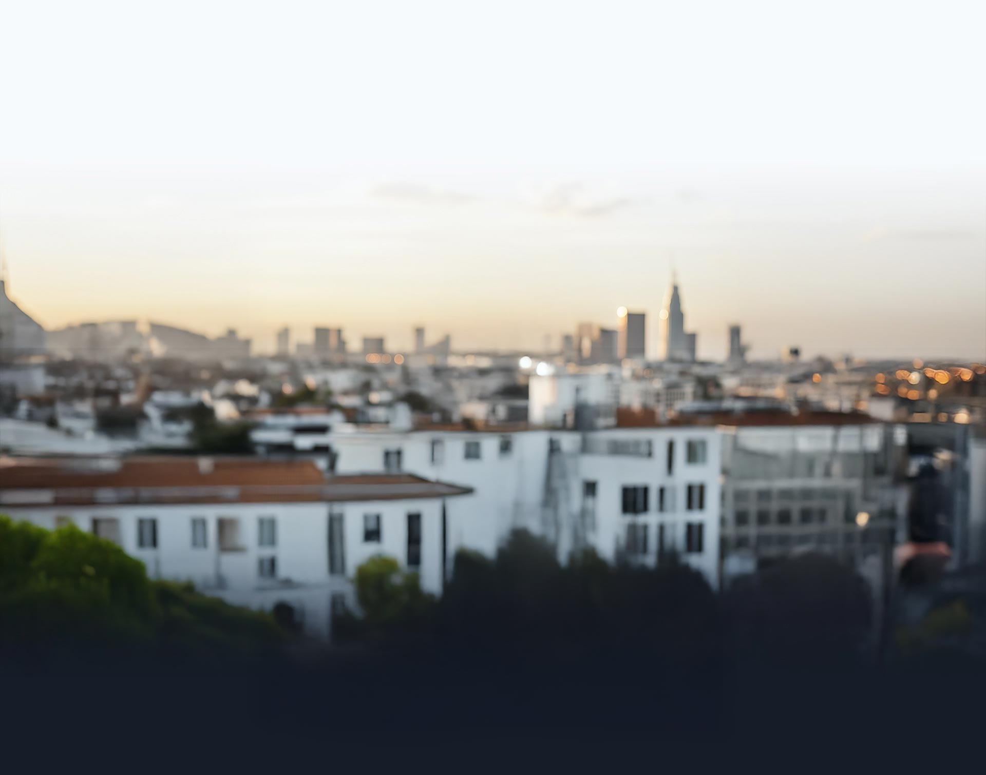 European cityscape in the distance