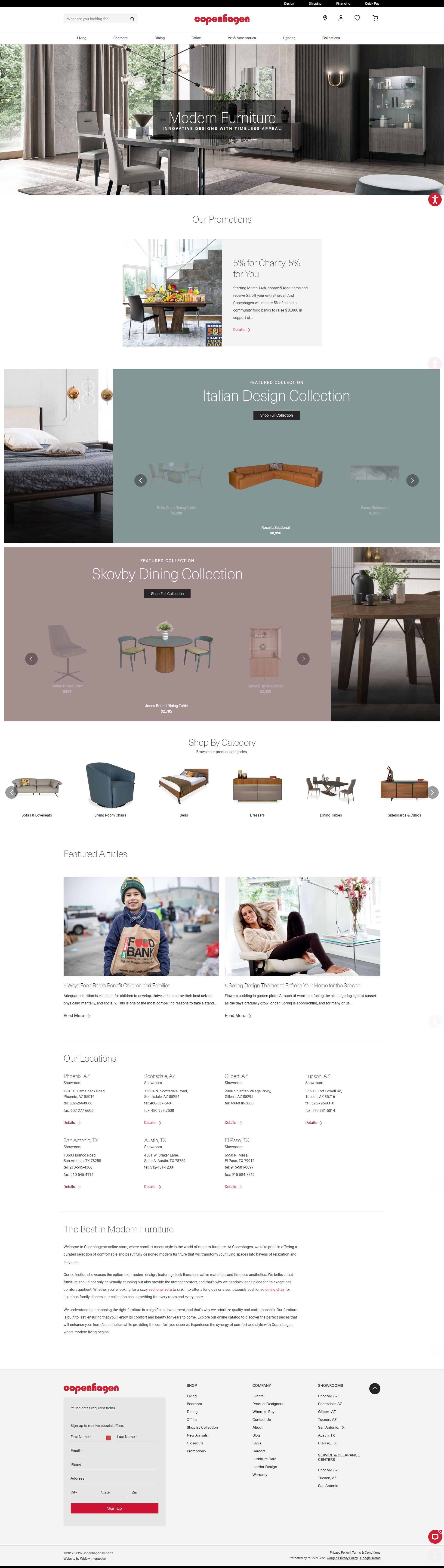 Copenhagen Website homepage