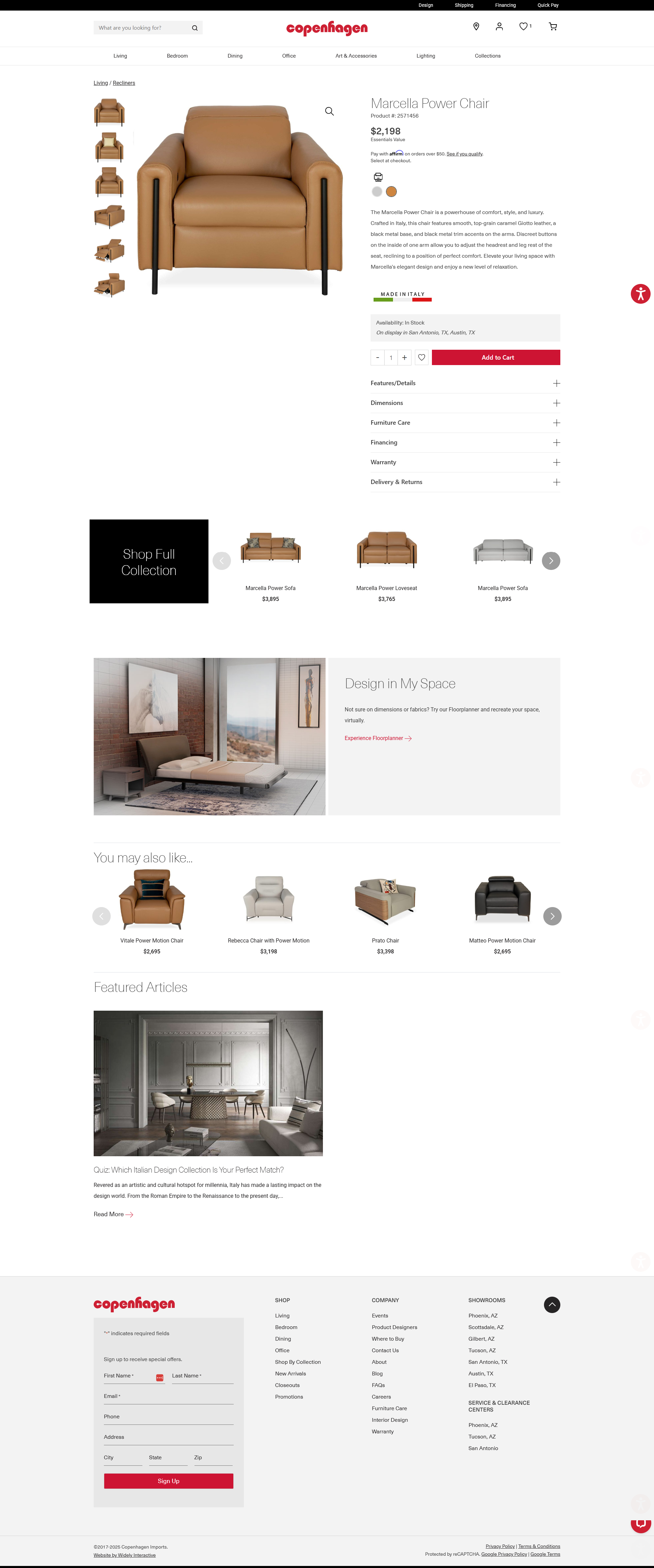 Copenhagen Website product page