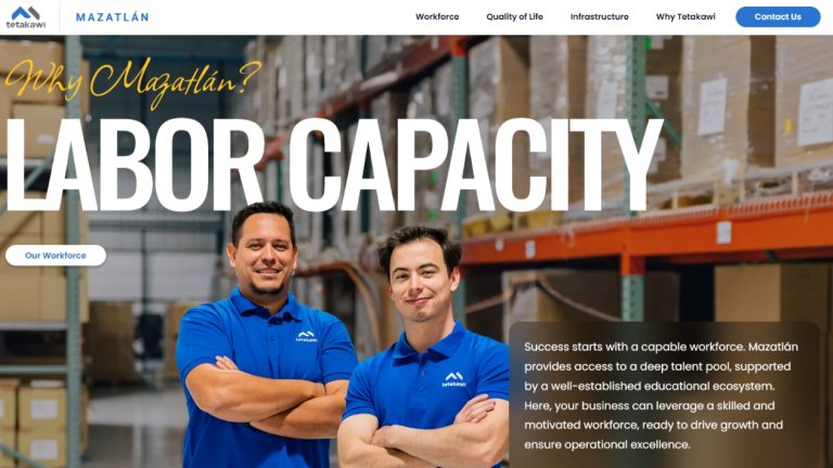 Mazatlan website design hero