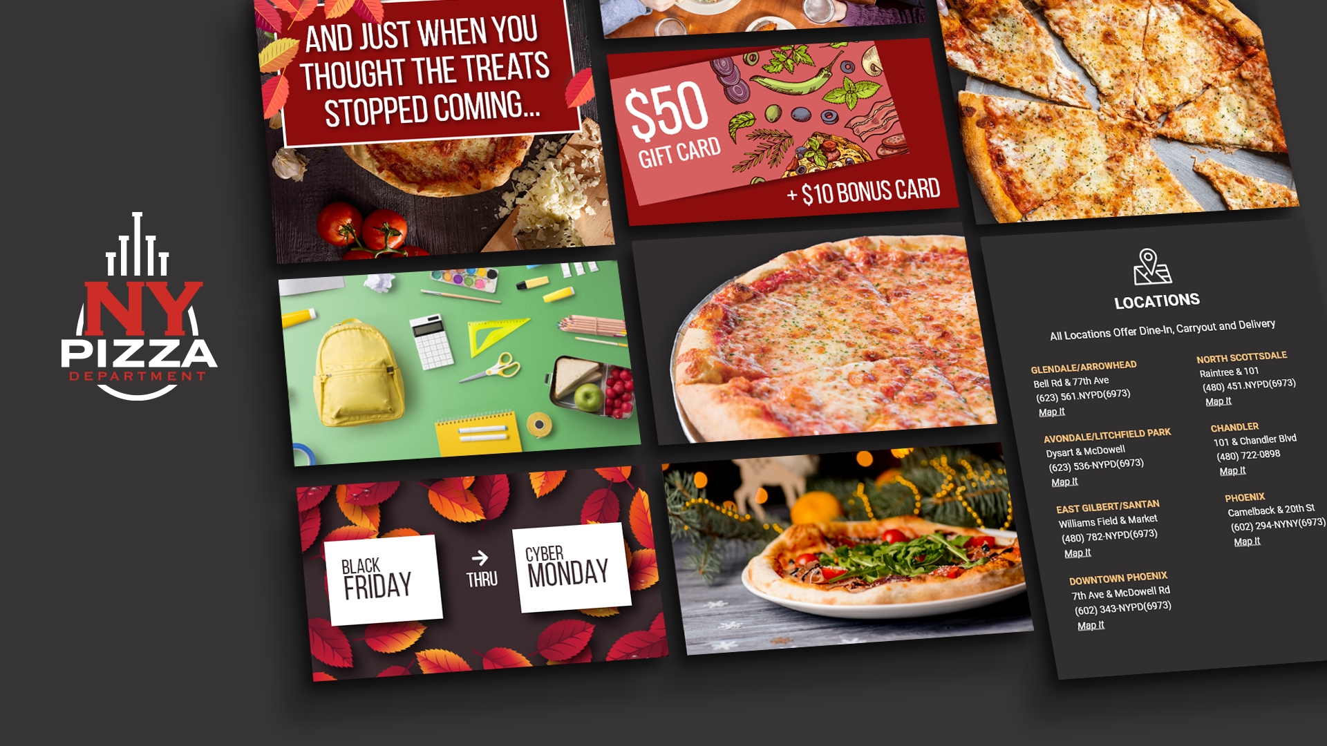 NY Pizza Department email wall